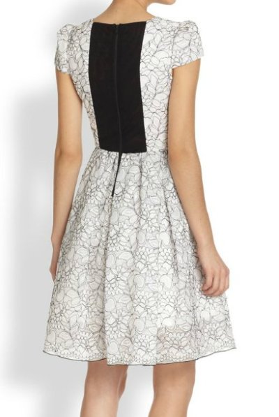 画像1: Alice + Olivia    Aubree Fit-&-Flare Lace-Print Dress