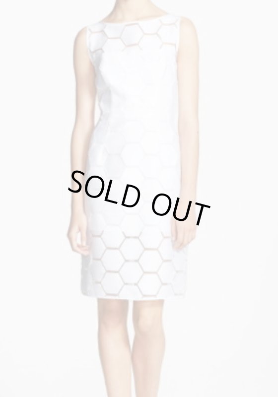 画像1: 【美人百花掲載】Milly    Sheer Overlay Sheath Dress ホワイト (1)