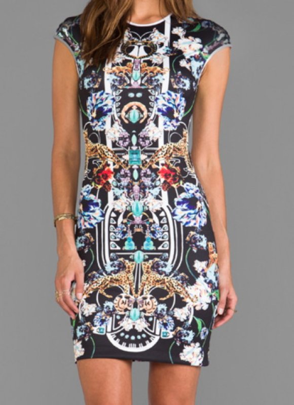 画像1: 【The Carrie Diaries、キャリー着用】Clover Canyon 　Gold Panther Dress (1)