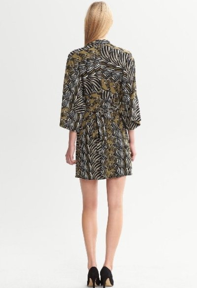 画像1: 【バナリパ×イッサロンドンコラボ】BANANA REPUBLIC × Issa Collection    Olive Zebra Kimono Dress
