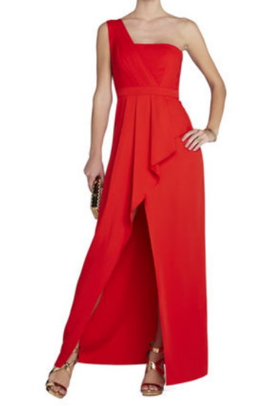 画像1: 【道端アンジェリカさんご着用】BCBGMAXAZRIA 　　Kristine One Shoulder Evening Dress  12111 (1)