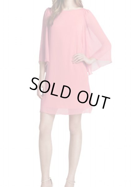 画像1: Alice + Olivia   Odette Flutter-Sleeve Dress ピンク (1)