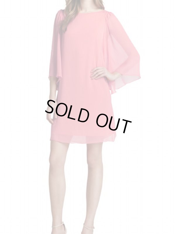 画像1: Alice + Olivia   Odette Flutter-Sleeve Dress ピンク (1)