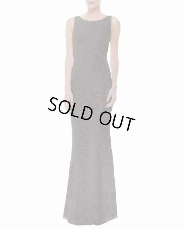 画像1: 1点のみ即発！【ドラマに衣装協力】Alice + Olivia アリスアンドオリビア　Sachi Open Back Gown　ブラック・グレー (1)