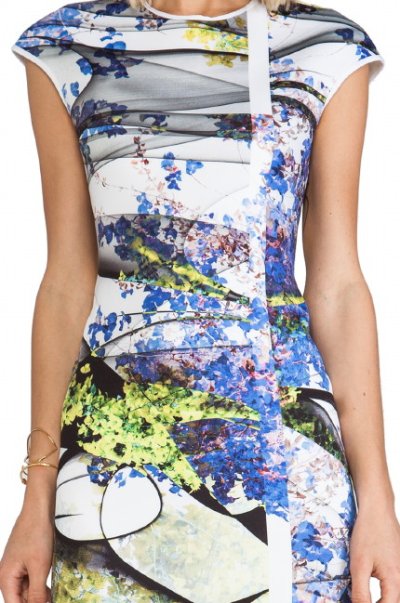 画像3: 【Bethenny Frankel愛用】Clover Canyon　　Space Garden Neoprene Dress