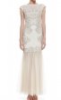 画像1: 【雑誌掲載、Hayden Panettiere】Tadashi Shoji    Cap Sleeve Embroidered Lace Bodice Gown (1)