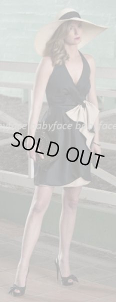 画像2: 【リベンジ使用、エミリー着用】Halston Heritage    Halter Bow Dress  (2)