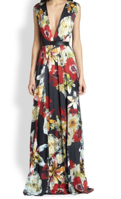 画像1: 再販売セール！【リベンジ使用、エミリー着用】Alice+Olivia    Triss Floral Maxi Dress  04271