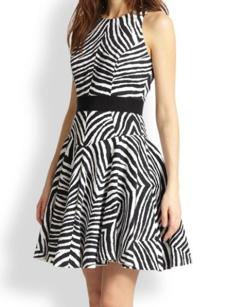 画像1: Milly     Zebra-Print Circle Dress (1)