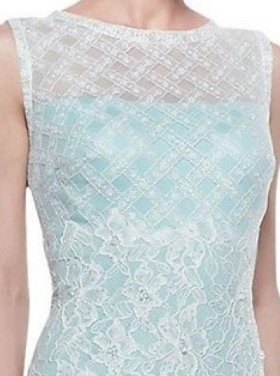 画像3: 再販売【VOGUE掲載】Tadashi Shoji 　Sleeveless Latticework Lace Waist Gown　ブルー系