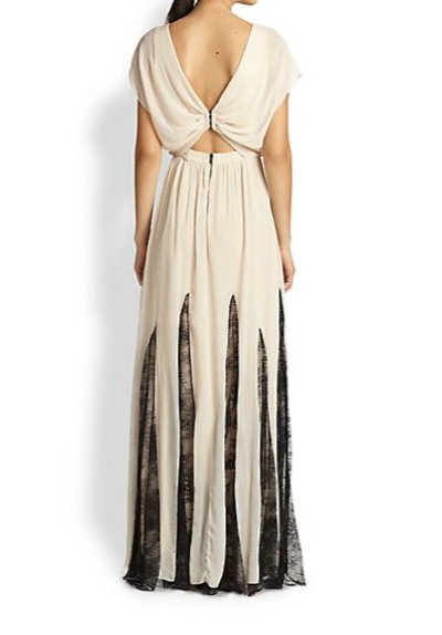 画像2: 【Laura Prepon愛用】Alice + Olivia　　　Ginevia Bow Front Pleated Maxi Dress