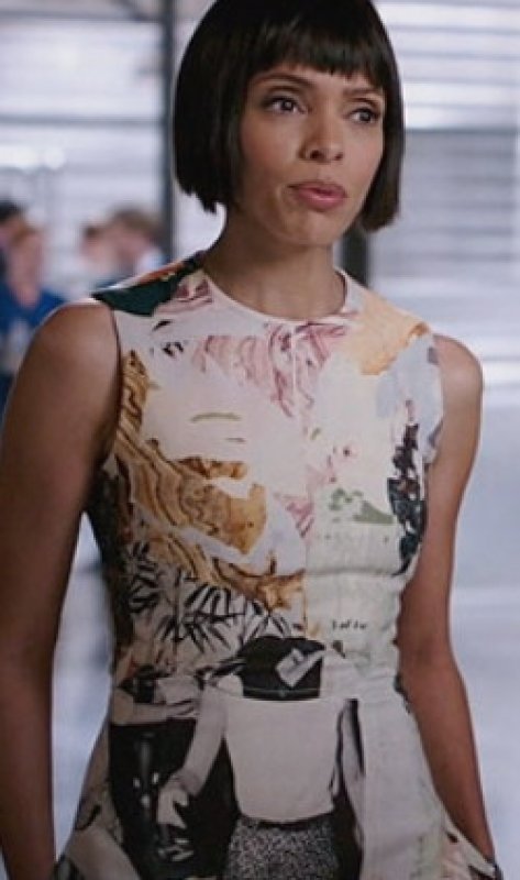 画像4: 再販売！ドラマ【リベンジ、BONES使用】Carven　　collage print dress  (4)