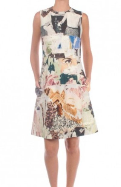 画像1: 再販売！ドラマ【リベンジ、BONES使用】Carven　　collage print dress 