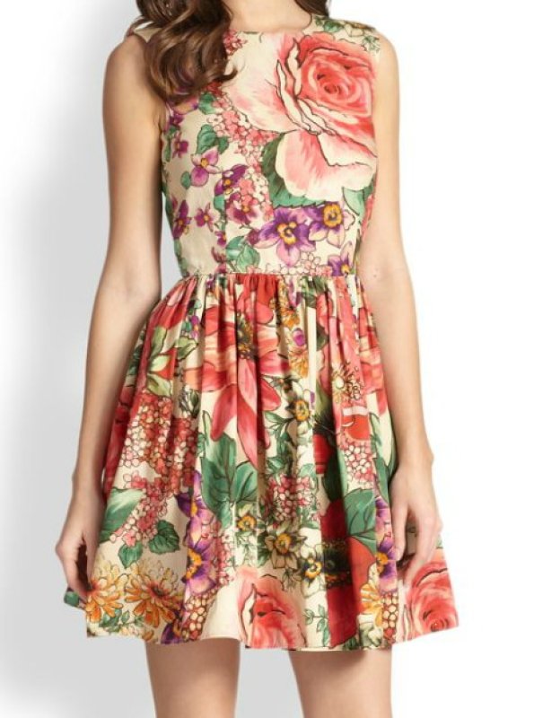 画像1: セール！【桐谷美玲さんご着用、雑誌掲載】RED Valentino　　　Macro Flower-Print Dress (1)