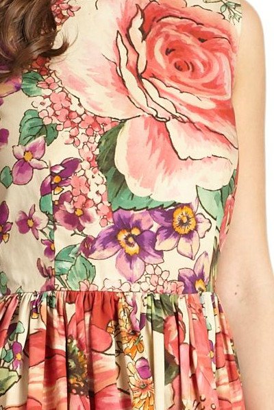 画像1: セール！【桐谷美玲さんご着用、ヴァンサンカン掲載】RED Valentino　　　Macro Flower-Print Dress