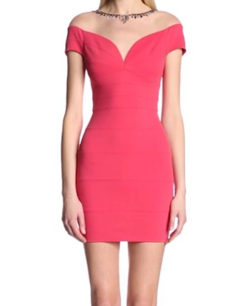 画像1: 【ヴァンサンカン掲載】BCBGMAXAZRIA 　 Ponte Bandage Dress   (1)