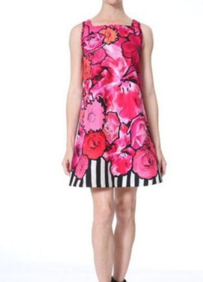 画像1: Roberto Cavalli 　　 Pink Floral Mod Shift Dress 