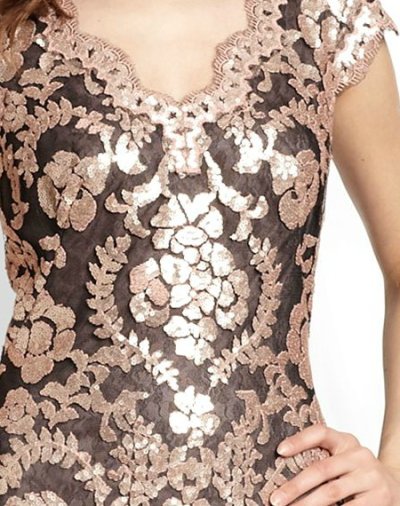 画像1: Tadashi Shoji    Sequined Lace Dress