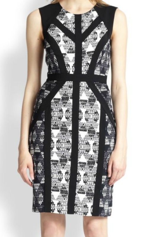 画像1: ドラマ【ミストレス使用】BCBGMAXAZRIA 　Holly Blocked Sheath Dress (1)