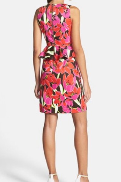 画像2: 【Ariel Winter愛用】Kate Spade New York 　　tropical print peplum dress