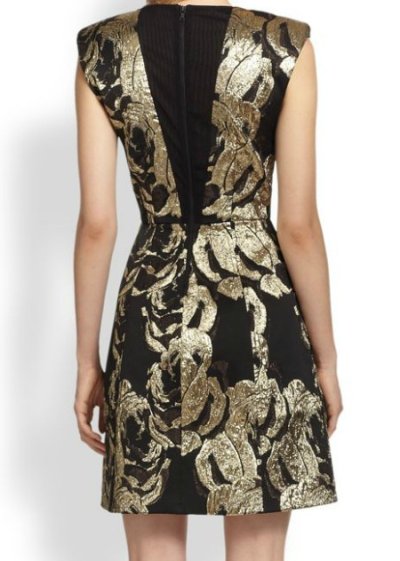 画像1: 【AneCan掲載、黒木メイサさんご着用】Alice + Olivia　　　Pacey Metallic Jacquard Dress