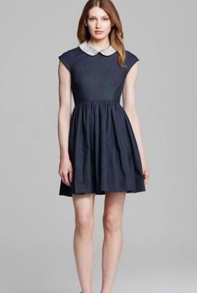 画像1: ドラマ【グリー使用】kate spade   Denim Kimberly Dress  31803 (1)