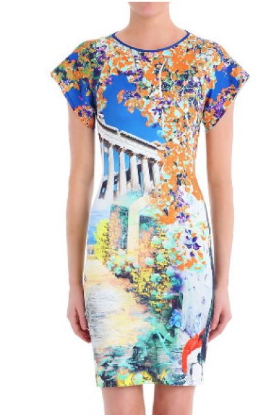 画像1: 【ドラマ使用】Clover Canyon　　Garden of Athena Short Sleeve Dress (1)
