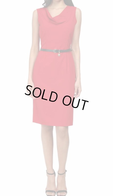 画像1: Calvin Klein    Belted Drape Neck Dress (1)