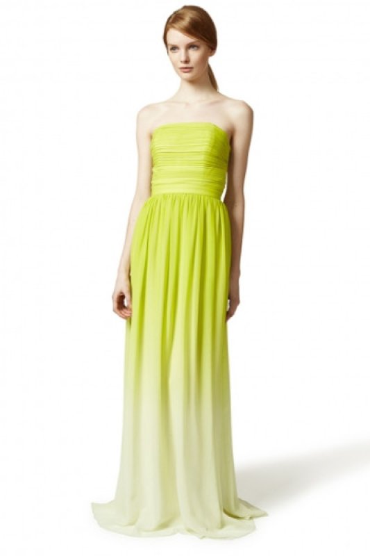画像1: 再販売！ERIN by Erin Fetherston     Isabelle Gown   chartreuse  07021 (1)