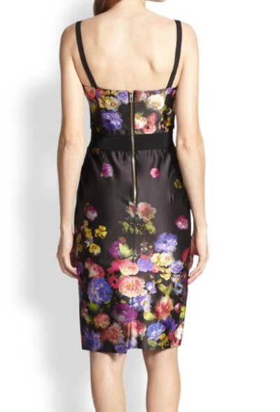 画像2: 【ドラマ使用】Milly ミリー   Floral-Print Satin Bustier Dress