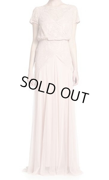 画像2: 再販売!Tadashi Shoji    Embroidered Blouson Gown ピンク系 (2)