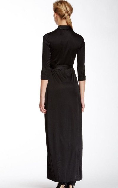 画像2: Diane Von Furstenberg 　ABIGAIL Wrap Maxi Dress　ブラック