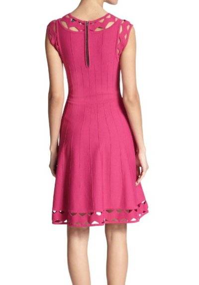 画像2: 【ヴァンサンカン掲載】Milly    Open-Inset Fit-&-Flare Dress ピンク系