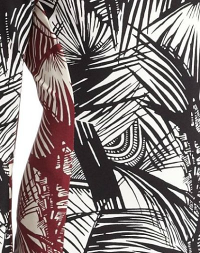画像1: 【ドラマ使用】Elizabeth and James  　Mailyn Bicolor Palm-Print Dress