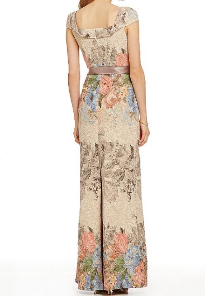 画像1: Adrianna Papell 　　Floral Jacquard Mermaid Gown