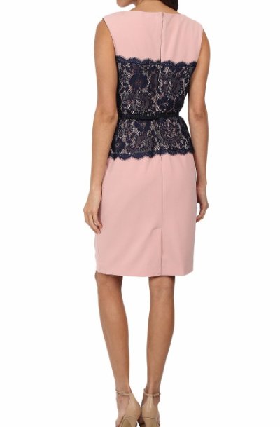 画像1: Adrianna Papell　　　Lace Midriff Sheath Dress