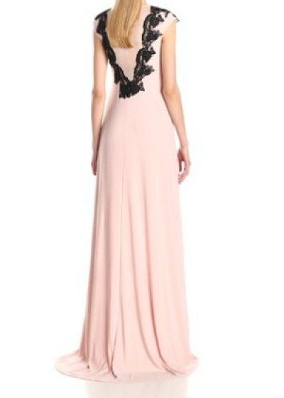 画像1: 再販売！Hailey by Adrianna Papell   Illusion Back Lace Top Gown 