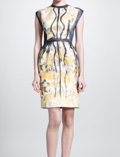 画像1: 【エマ・ストーン愛用】Lanvin 　　painted floral print dress