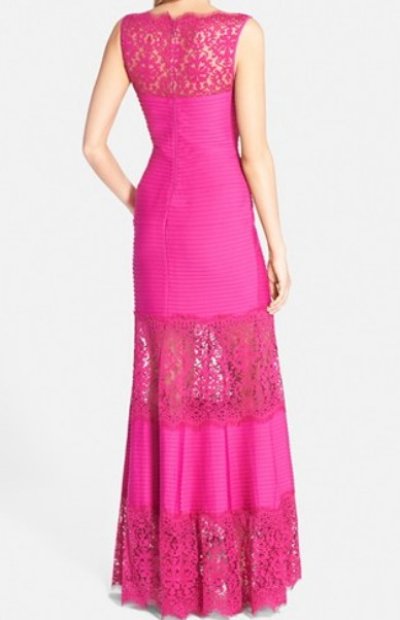 画像2: Tadashi Shoji Sleeveless Ribbed Stretch Dress 　ピンク系