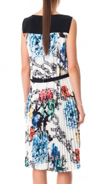 画像2: 【ヴァンサンカン掲載】Tibi    Tattoo Printed Sunray Pleated Dress