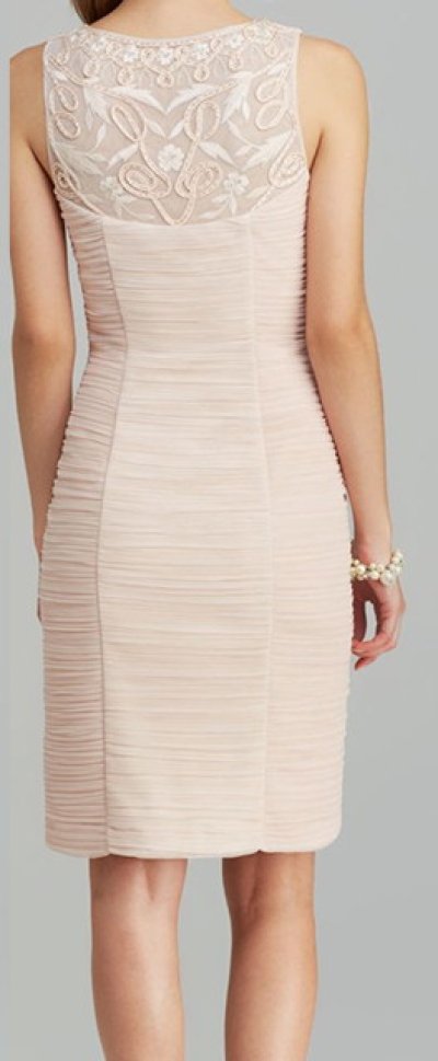 画像1: Sue Wong       V Neck Beaded  Cocktail Sheath dress