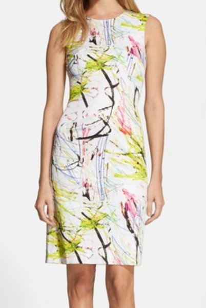 画像1: 再販売！Milly ミリー   Scribble Print Sheath Dress (1)