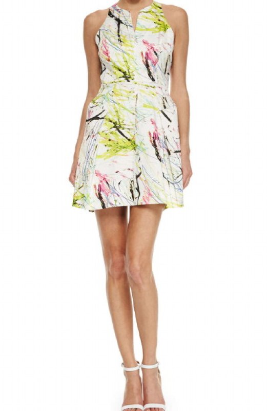 画像1: 【ケイティ・ホームズ愛用】Milly    Racerback A-Line Scribble Dress (1)