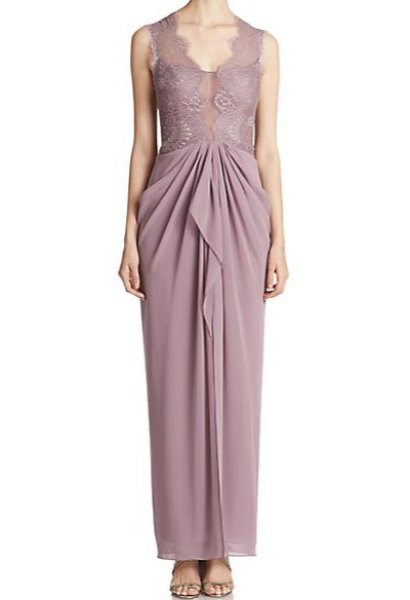 画像1: ドラマ【ヴァンパイアダイアリーズ使用】BCBGMAXAZRIA　　Brandy Lace-Bodice Gown　ライラック (1)