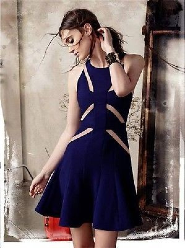 画像1: 【ドラマ使用】BCBGMAXAZRIA　　　SOLIE Tulle-Insert Cutout Dress (1)