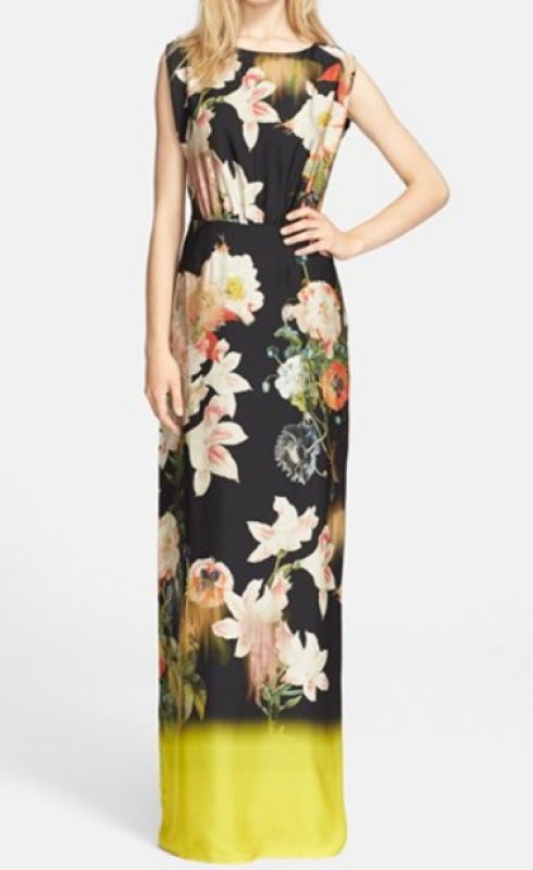 画像1: 【ドラマ使用】Ted Baker    Jasmyne Opulent Bloom Print Evening Gown  (1)