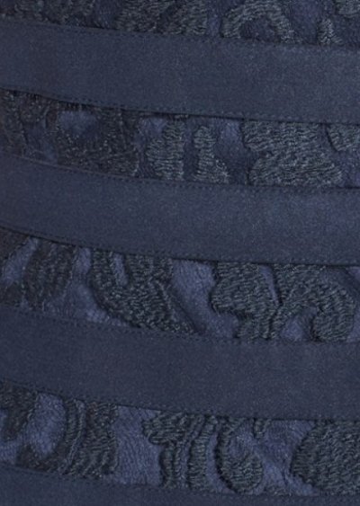 画像2: Tadashi Shoji Textured Lace Mermaid Gown  ネイビー