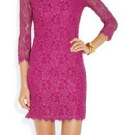 画像3: ドラマ【グリー】使用！Diane von Furstenberg　　Zarita Lace Dress    ピンク系