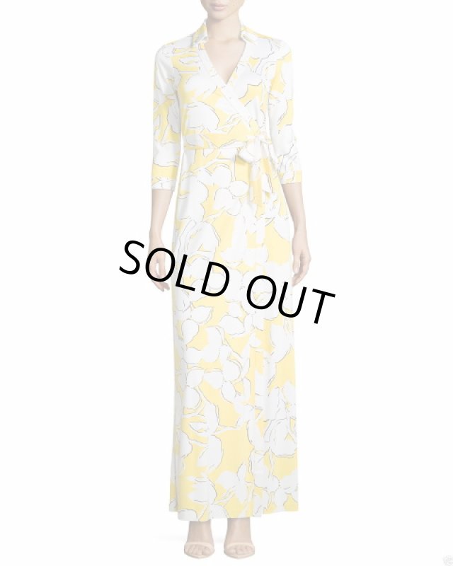 画像1: 即納【ヴァンサンカン掲載】Diane von Furstenberg 　Abigail Maxi Wrap Dress  eden garden  (1)