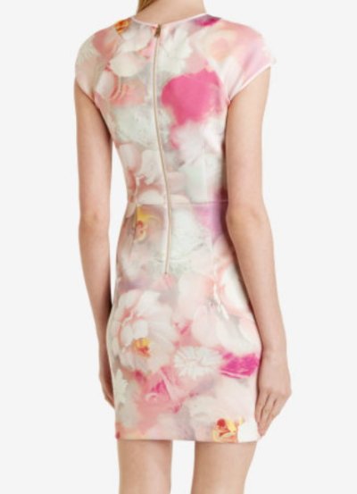 画像1: ドラマ【ミストレス】使用！Ted Baker    Quaro Rose on Canvas Fitted Dress  31404